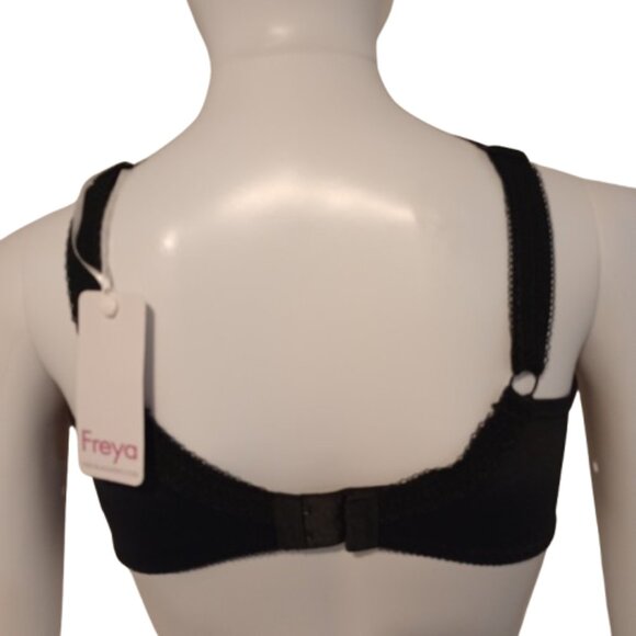 Freya Women's Deco Underwire Plunge T-Shirt Bra in Black Size 34J - Picture 2 of 8